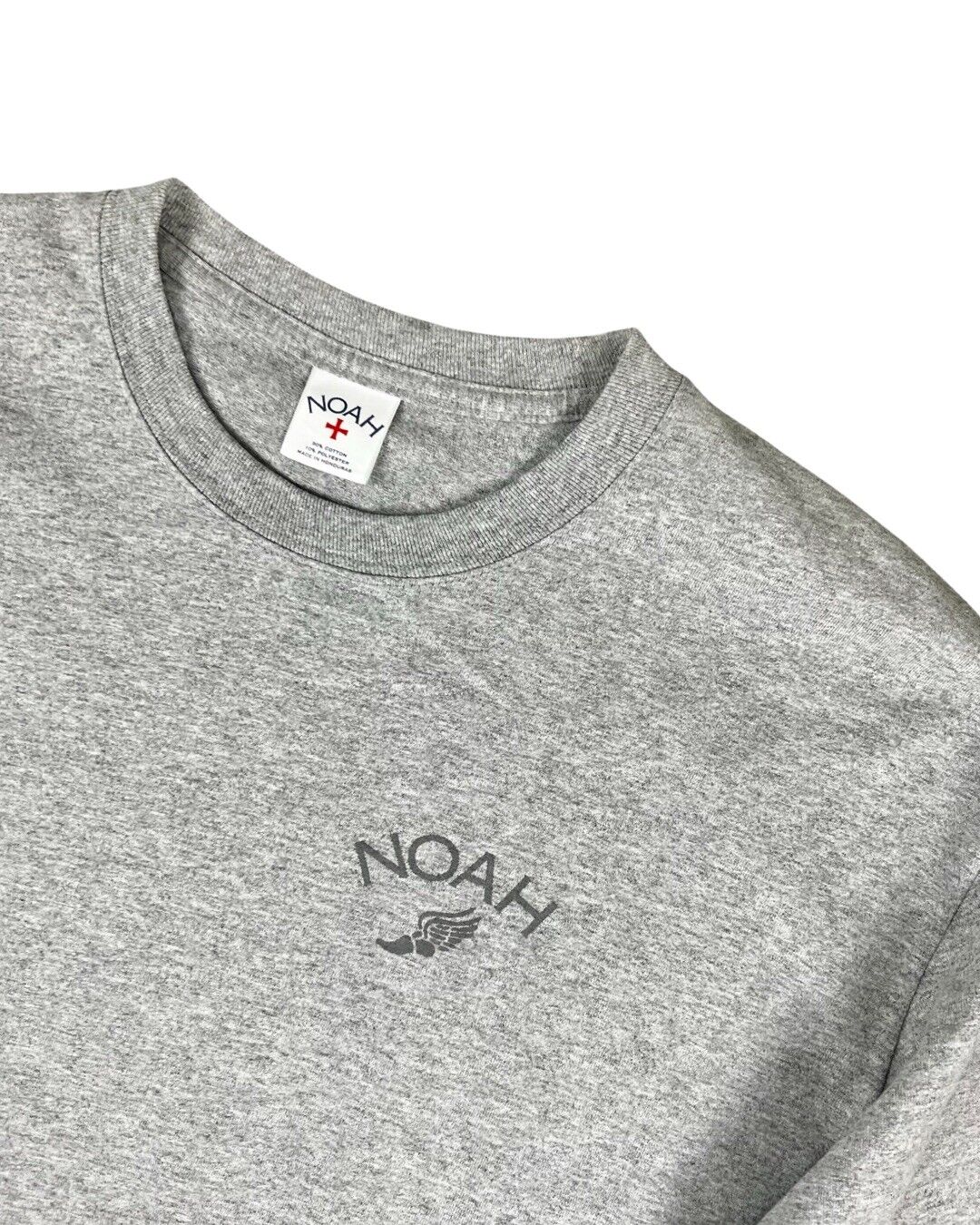 NOAH Long Sleeve Reflctive Tee Grey Size XL