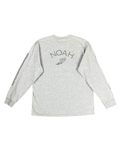 NOAH Long Sleeve Reflctive Tee Grey Size XL